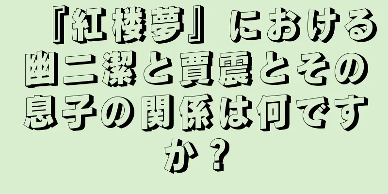 『紅楼夢』における幽二潔と賈震とその息子の関係は何ですか？