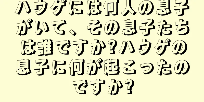 ハウゲには何人の息子がいて、その息子たちは誰ですか?ハウゲの息子に何が起こったのですか?