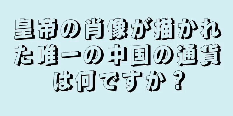 皇帝の肖像が描かれた唯一の中国の通貨は何ですか？