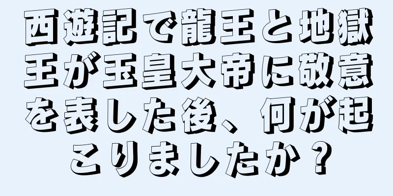 西遊記で龍王と地獄王が玉皇大帝に敬意を表した後、何が起こりましたか？