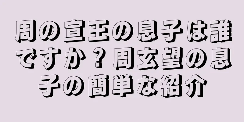 周の宣王の息子は誰ですか？周玄望の息子の簡単な紹介