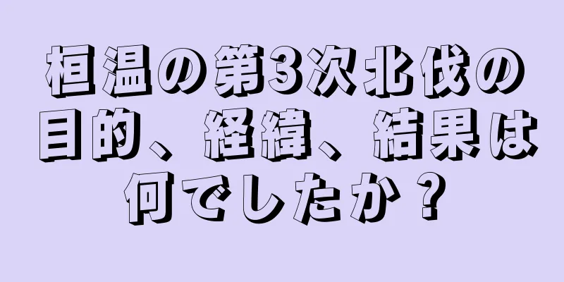 桓温の第3次北伐の目的、経緯、結果は何でしたか？