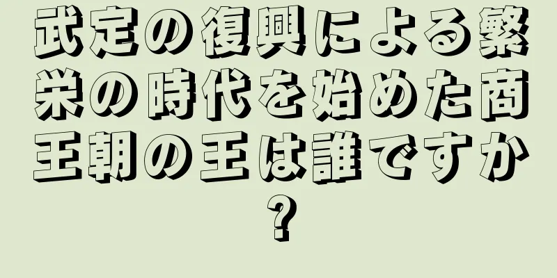 武定の復興による繁栄の時代を始めた商王朝の王は誰ですか?