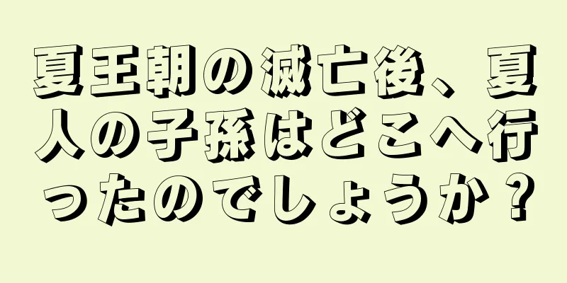 夏王朝の滅亡後、夏人の子孫はどこへ行ったのでしょうか？