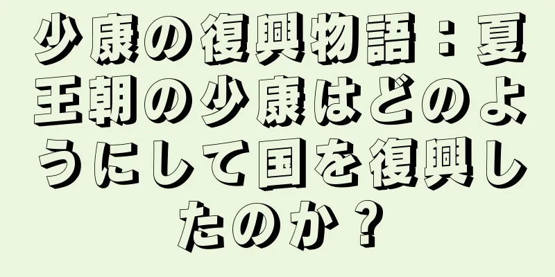 少康の復興物語：夏王朝の少康はどのようにして国を復興したのか？