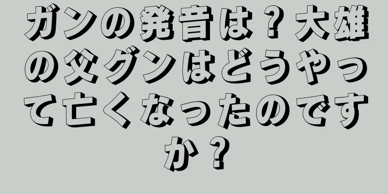 ガンの発音は？大雄の父グンはどうやって亡くなったのですか？