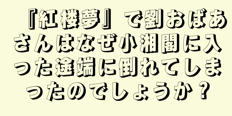 『紅楼夢』で劉おばあさんはなぜ小湘閣に入った途端に倒れてしまったのでしょうか？