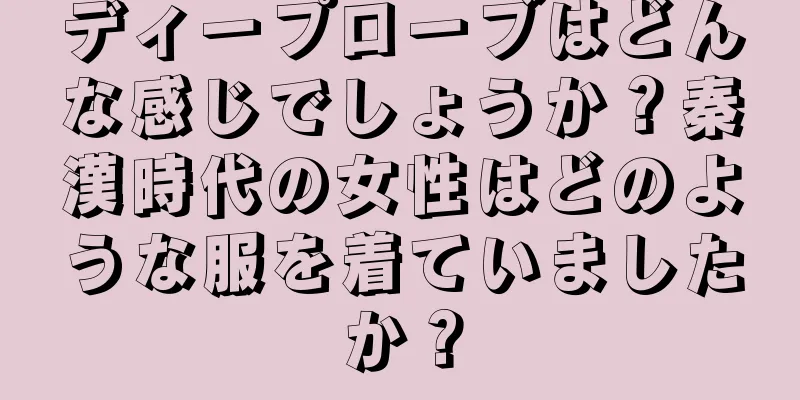 ディープローブはどんな感じでしょうか？秦漢時代の女性はどのような服を着ていましたか？