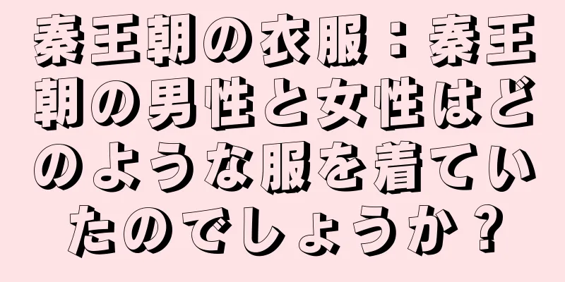 秦王朝の衣服：秦王朝の男性と女性はどのような服を着ていたのでしょうか？