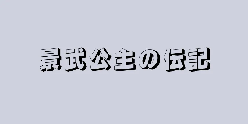 景武公主の伝記