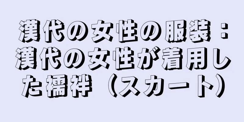 漢代の女性の服装：漢代の女性が着用した襦袢（スカート）