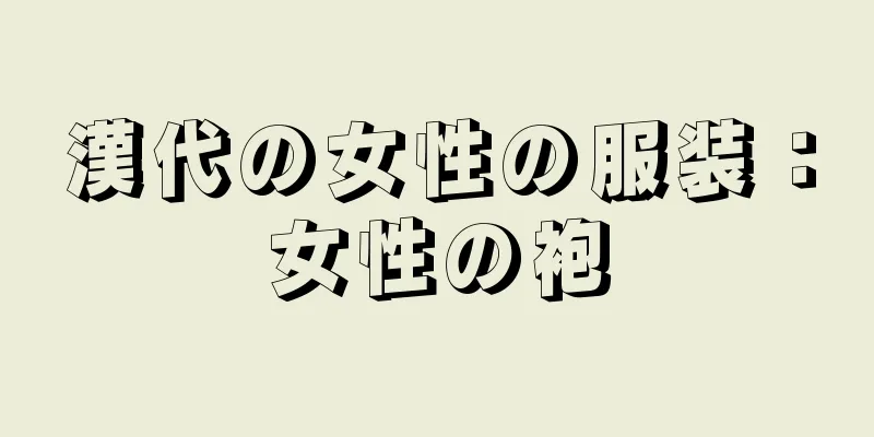 漢代の女性の服装：女性の袍