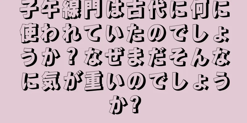 子午線門は古代に何に使われていたのでしょうか？なぜまだそんなに気が重いのでしょうか?