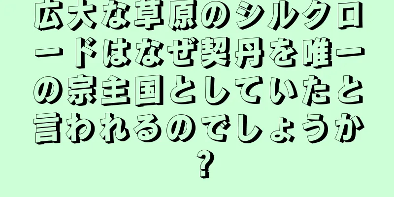 広大な草原のシルクロードはなぜ契丹を唯一の宗主国としていたと言われるのでしょうか？