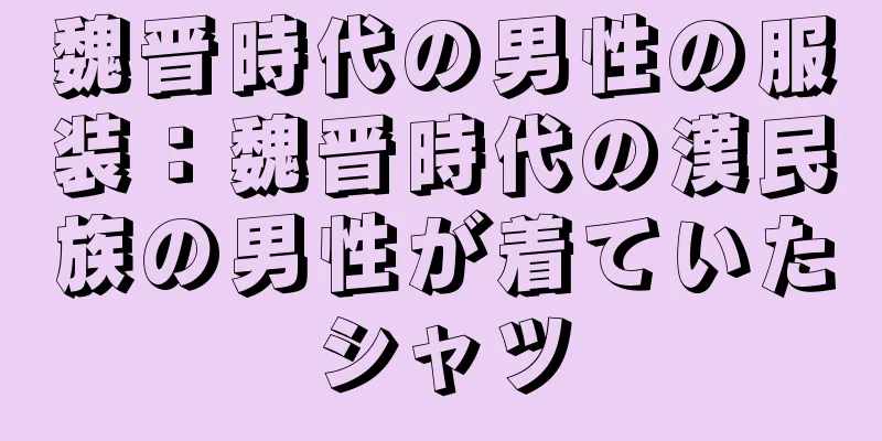 魏晋時代の男性の服装：魏晋時代の漢民族の男性が着ていたシャツ