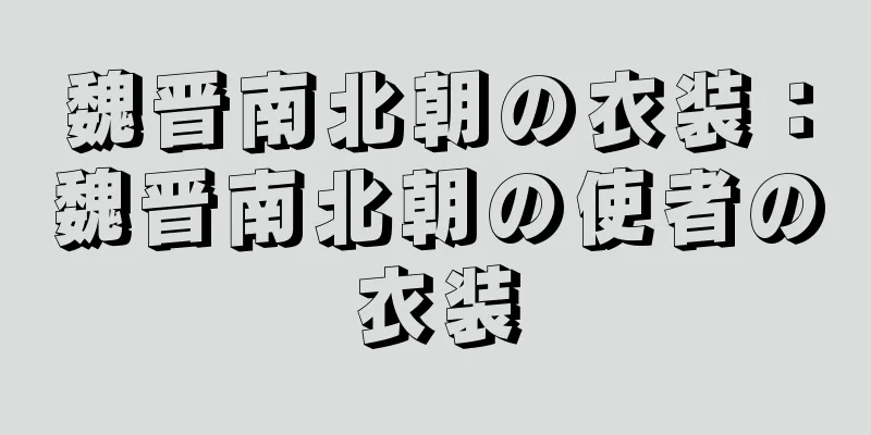 魏晋南北朝の衣装：魏晋南北朝の使者の衣装