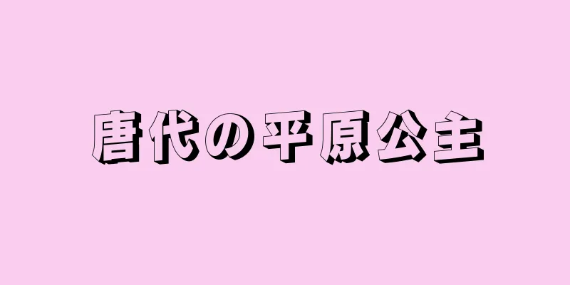 唐代の平原公主