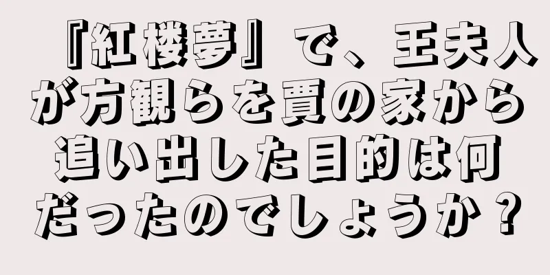 『紅楼夢』で、王夫人が方観らを賈の家から追い出した目的は何だったのでしょうか？