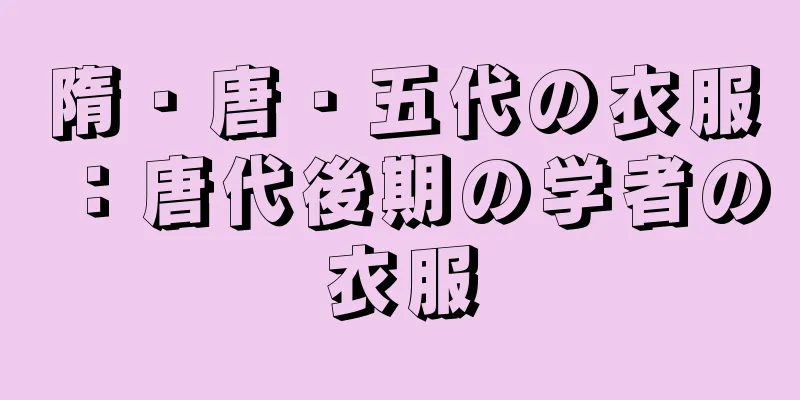 隋・唐・五代の衣服：唐代後期の学者の衣服