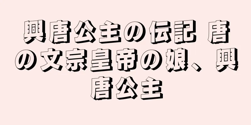 興唐公主の伝記 唐の文宗皇帝の娘、興唐公主