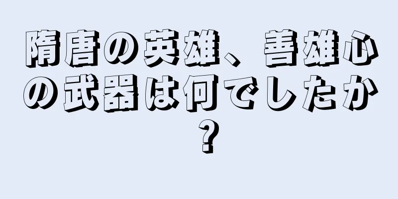 隋唐の英雄、善雄心の武器は何でしたか？