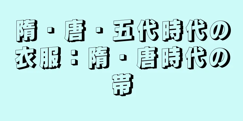 隋・唐・五代時代の衣服：隋・唐時代の帯