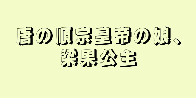 唐の順宗皇帝の娘、梁果公主