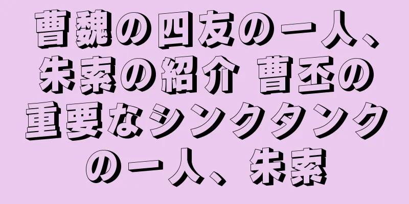 曹魏の四友の一人、朱索の紹介 曹丕の重要なシンクタンクの一人、朱索