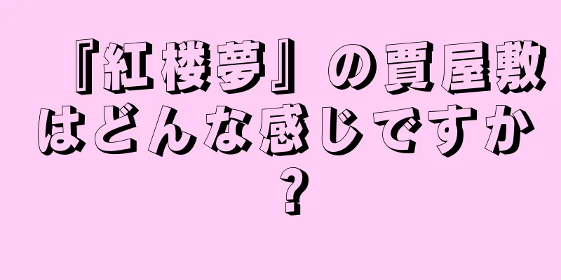 『紅楼夢』の賈屋敷はどんな感じですか？