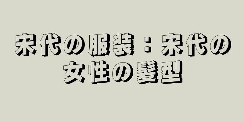 宋代の服装：宋代の女性の髪型