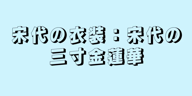 宋代の衣装：宋代の三寸金蓮華