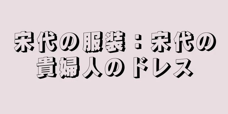 宋代の服装：宋代の貴婦人のドレス