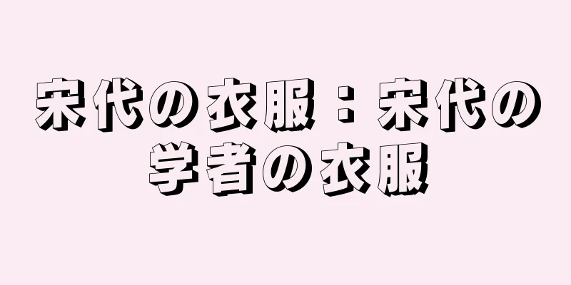 宋代の衣服：宋代の学者の衣服