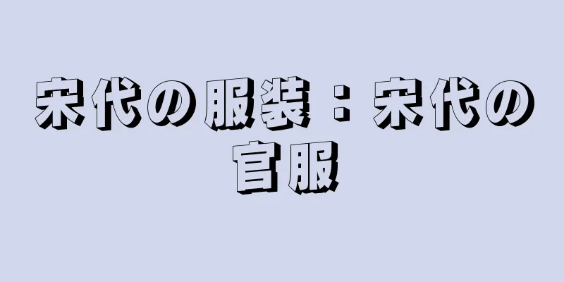 宋代の服装：宋代の官服