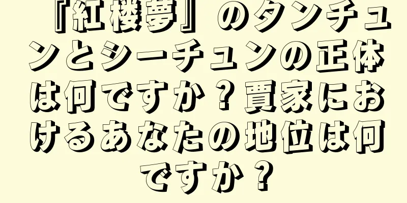 『紅楼夢』のタンチュンとシーチュンの正体は何ですか？賈家におけるあなたの地位は何ですか？