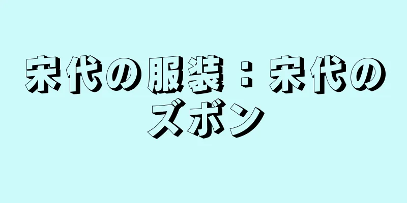 宋代の服装：宋代のズボン