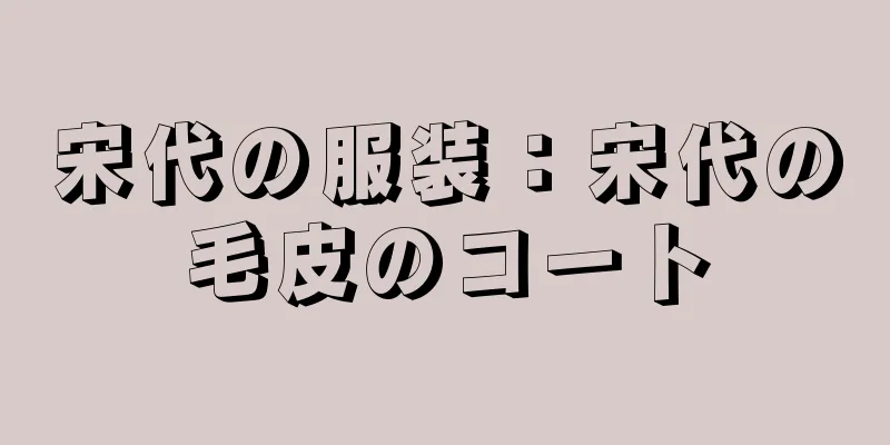 宋代の服装：宋代の毛皮のコート