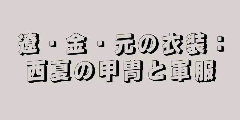 遼・金・元の衣装：西夏の甲冑と軍服