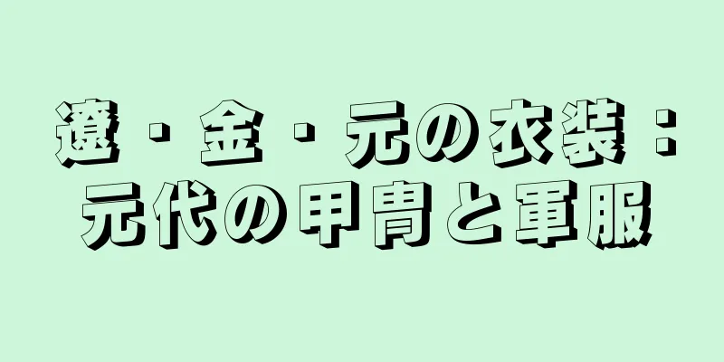 遼・金・元の衣装：元代の甲冑と軍服
