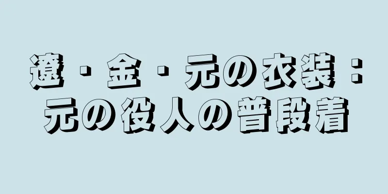 遼・金・元の衣装：元の役人の普段着