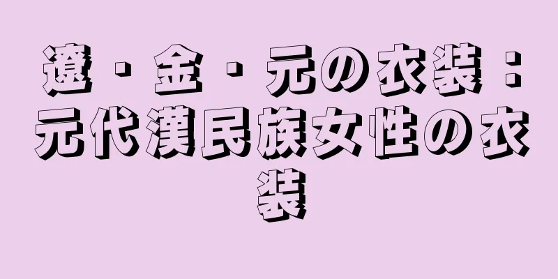 遼・金・元の衣装：元代漢民族女性の衣装