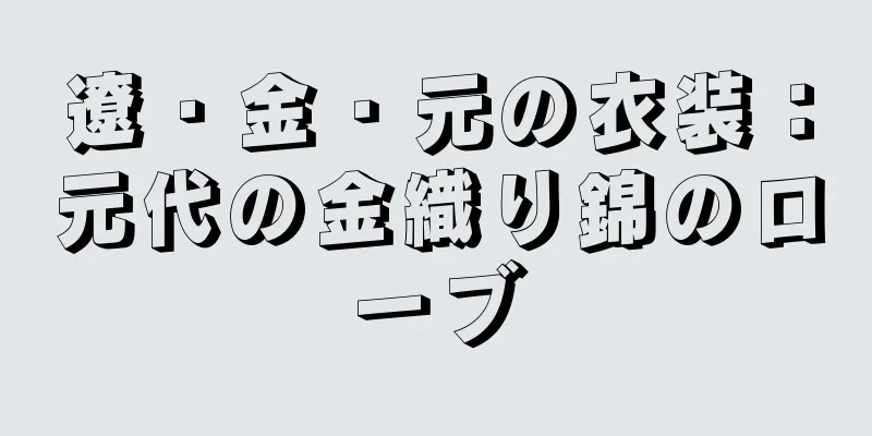 遼・金・元の衣装：元代の金織り錦のローブ