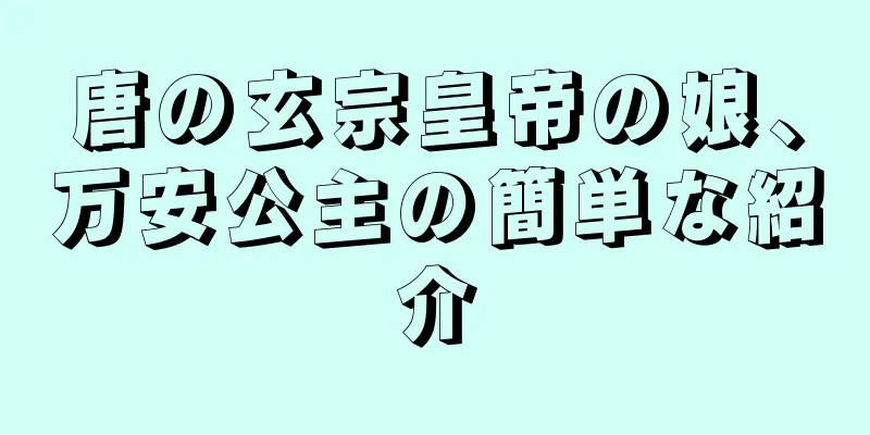 唐の玄宗皇帝の娘、万安公主の簡単な紹介