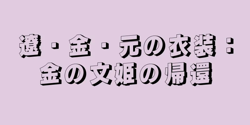 遼・金・元の衣装：金の文姫の帰還