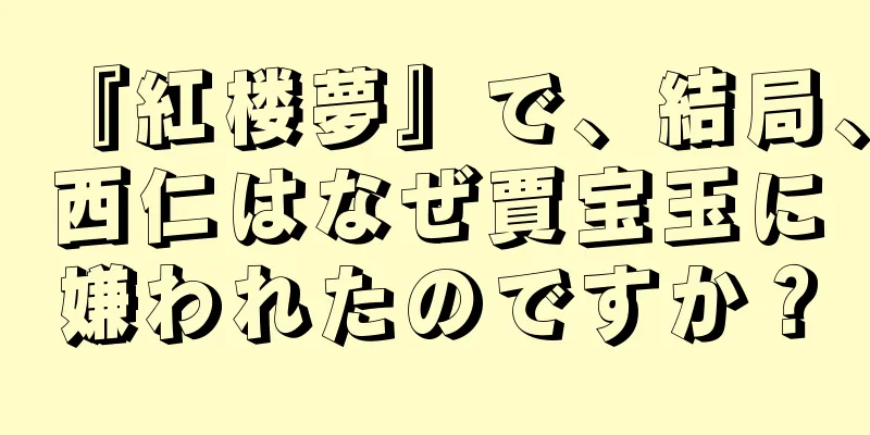 『紅楼夢』で、結局、西仁はなぜ賈宝玉に嫌われたのですか？