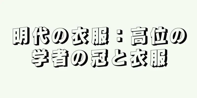 明代の衣服：高位の学者の冠と衣服