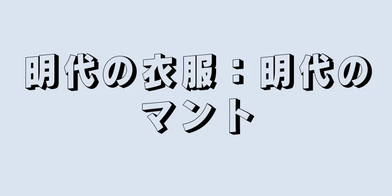 明代の衣服：明代のマント