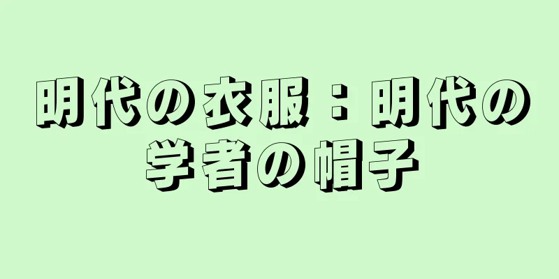 明代の衣服：明代の学者の帽子