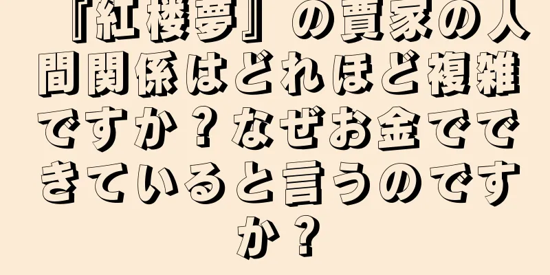 『紅楼夢』の賈家の人間関係はどれほど複雑ですか？なぜお金でできていると言うのですか？