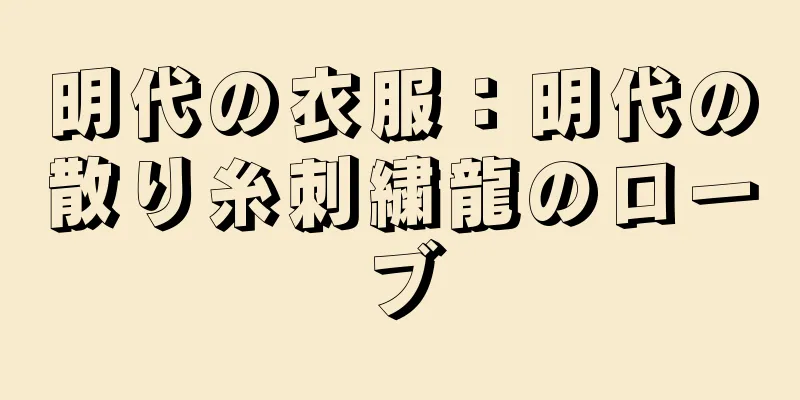 明代の衣服：明代の散り糸刺繍龍のローブ